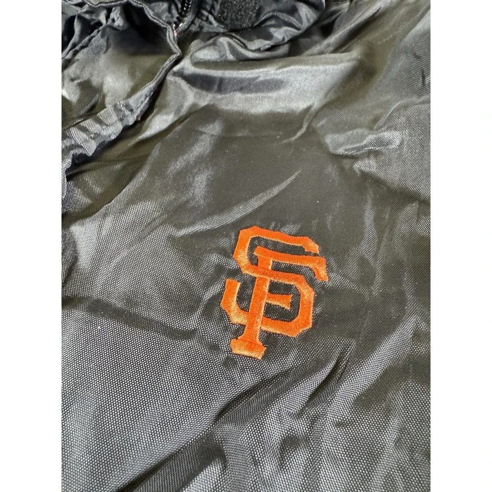 Vintage Majestic San Francisco Giants Black Fleece Lined Jacket Mens Medium